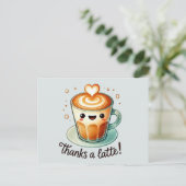 ラテの感謝を込めて ポストカード (スタンド正面)