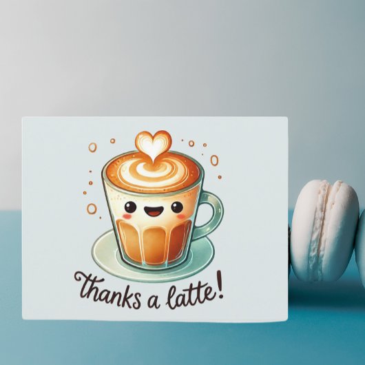 ラテの感謝を込めて ポストカード
