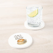 ラテは私の愛の言語サンドストーンドリンクコースター コースター (側面)