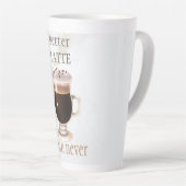 ラテは、コーヒークリームを飲まないよりはましだ カフェラテマグ (右アングル)