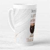 ラテは、コーヒークリームを飲まないよりはましだ カフェラテマグ (左アングル)