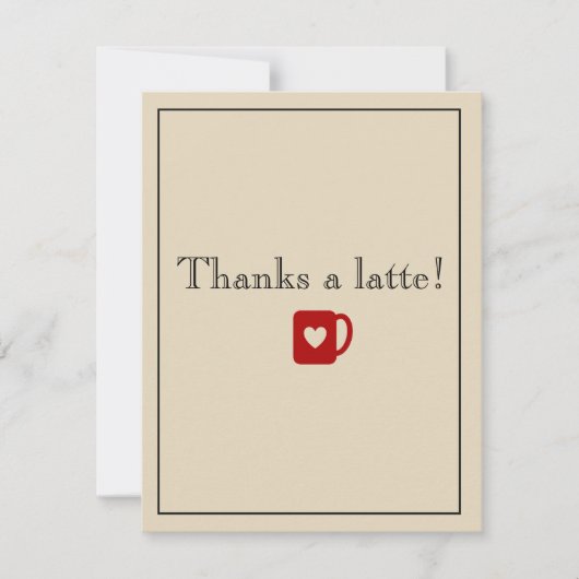 ラテを感謝していしています! サンキューカード (正面)