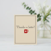 ラテを感謝していしています! サンキューカード (スタンド正面)