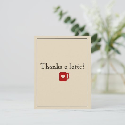 ラテを感謝していしています! サンキューカード (スタンド正面)