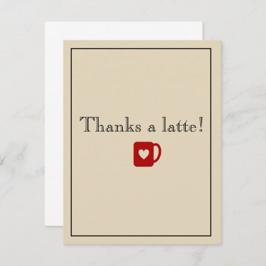 ラテを感謝していしています! サンキューカード (正面/裏面)