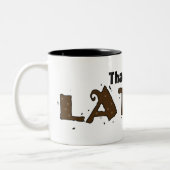 ラテを感謝していしています ツートーンマグカップ (左)