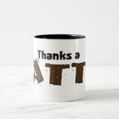 ラテを感謝していしています ツートーンマグカップ (中央)