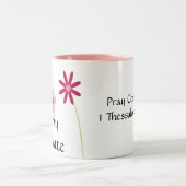ラテを1 Thess祈って下さい。 5:17 ツートーンマグカップ (中央)