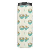 ラテアートかわいいブルーコーヒーマグ タンブラー (裏面)