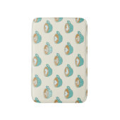 ラテアートかわいいブルーコーヒーマグ バスマット (正面縦)