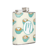 ラテアートかわいいブルーコーヒーマグ フラスク (右)