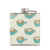 ラテアートかわいいブルーコーヒーマグ フラスク (裏面)