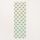 ラテアートかわいいブルーコーヒーマグ ヨガマット (裏面)