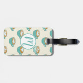 ラテアートかわいいブルーコーヒーマグ ラゲッジタグ (裏面横)