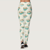 ラテアートかわいいブルーコーヒーマグ レギンス (裏面)