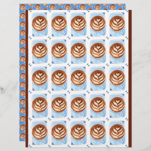 ラテアートコーヒーカップ (正面/裏面)