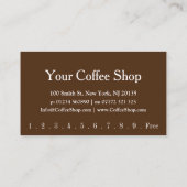 ラテアートコーヒーハウスパンチカード – 名刺 ロイヤリティカード (裏面)