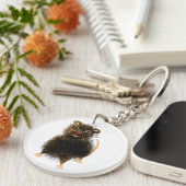 ラティザカワイペットおもしろいラッお洒落ト キーホルダー (正面右)