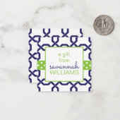 ラティスおよびグロスグレインのギフトエンクロージャカード ノートカード (正面/裏面インサイチュ)