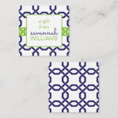 ラティスおよびグロスグレインのギフトエンクロージャカード ノートカード (正面/裏面)