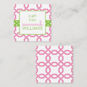 ラティスおよびグロスグレインのギフトエンクロージャカード ノートカード (正面/裏面)