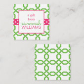 ラティスおよびグロスグレインのギフトエンクロージャカード ノートカード (正面/裏面)