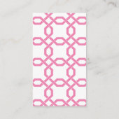 ラティスおよびグロスグレパーソナライズされたインの名刺 名刺 (裏面)