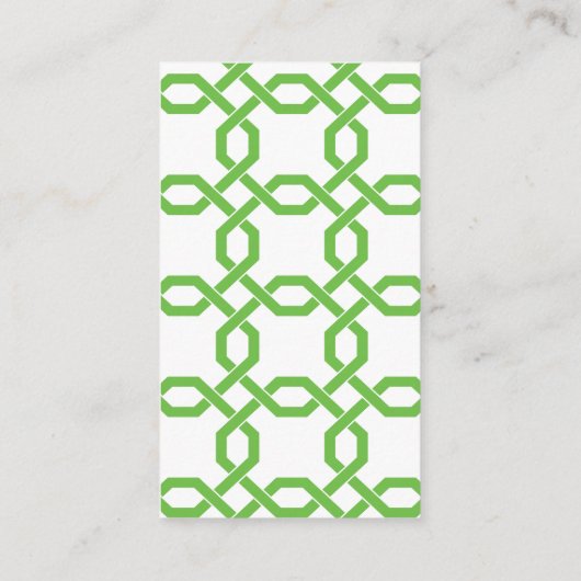 ラティスおよびグロスグレパーソナライズされたインの名刺 名刺 (裏面)