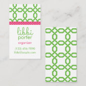 ラティスおよびグロスグレパーソナライズされたインの名刺 名刺 (正面/裏面)