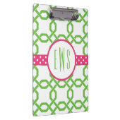 ラティスおよびGrosgrainクリップボモノグラムのード クリップボード (右)