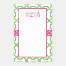 ラティスとGrosgrainパーソナライズされたポストイットメモ帳 ポストイット