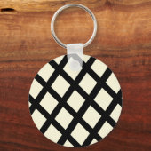 ラティスキーチェーン（クリームとブラック） キーホルダー (正面)