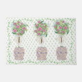 ラティスグリーントピアリーバラジンジャージャースジャー ドアマット (正面)