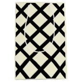 ラティス抱き枕（クリーム&ブラック） ミディアムペーパーバッグ (正面)