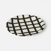ラティス紙プレート（クリーム&ブラック） ペーパープレート (アングル)