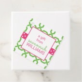 ラティス&グロスグレインパーソナライズされたギフトまたはメッセージカード フェイバータグ (インサイチュ)