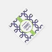 ラティス&グロスグレインモノグラムのパーティーナプキンス スタンダードカクテルナプキン (角)