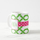 ラティス&グロスグレインモノグラムのマグ コーヒーマグカップ (正面左)