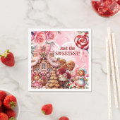 ラティス&レースバレンタインデンガーブレッドナプキンズ スタンダードカクテルナプキン (インサイチュ)