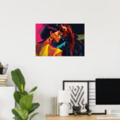 ラティノス踊りインアマイアミナイトクラブ絵画ズ ポスター (ホームオフィス)