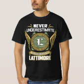 ラティモアの力を過小評価するな Tシャツ (正面)