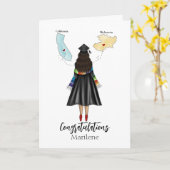 ラティーナ卒業生　2つの州のお祝い カード (黄色い花)