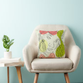ラティーナ女性アートの形 花柄 クッション (椅子)