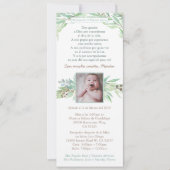 ラティーノのバプテスマの最初の誕生日,でスペインの, 招待状 (正面)