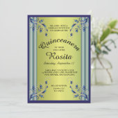 ラティーノの娘のための15歳の誕生日キンセアネーラ招待状 招待状 (スタンド正面)