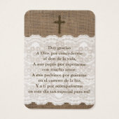 ラティーノバプテスマメッセージカードレクエルドデバウティゾカード (裏面)