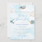 ラティーノバプテスマ1歳の誕生日パーティースペインのイン 招待状 (正面)