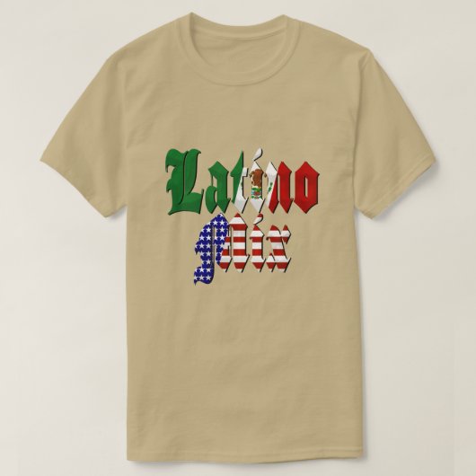 ラティーノミックス – メキシコ系アメリカ人 Tシャツ (デザイン正面)