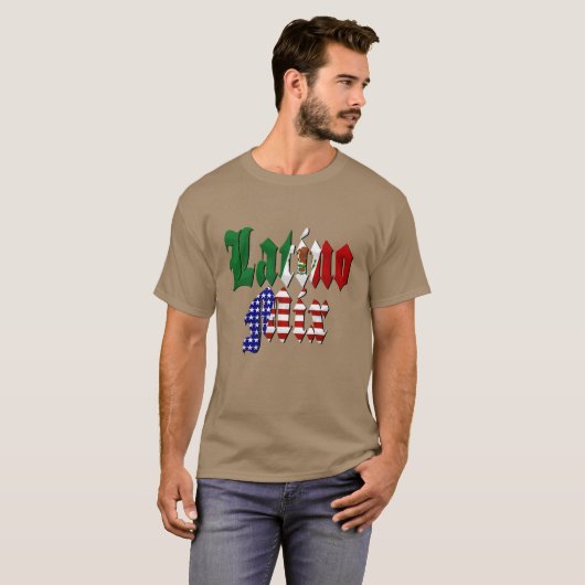 ラティーノミックス – メキシコ系アメリカ人 Tシャツ (正面フル)