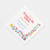 ラティ誇りを持ったノの赤ちゃんシャワー スタンダードランチョンナプキン (角)